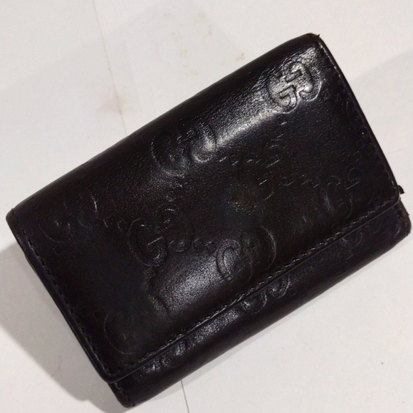 Gucci Leather Brown and Gold 6 Keys Case Holder Guccissima - Women's Accessory - Picture 1 of 12